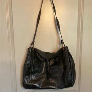 Stefanel Black Leather Shoulder Bag